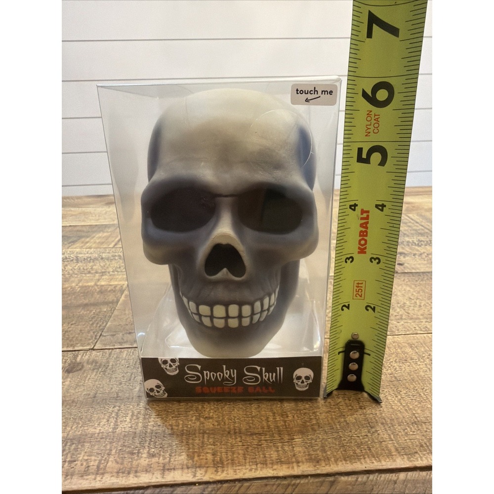 Halloween collectible spooky skull scary squeeze Stress ball  5"X3.5"